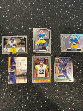 Topps Football Card Lot with Blue and Yellow Accents